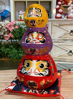 日式和风达摩叠罗汉装饰寿司店铺开业礼品吉祥物