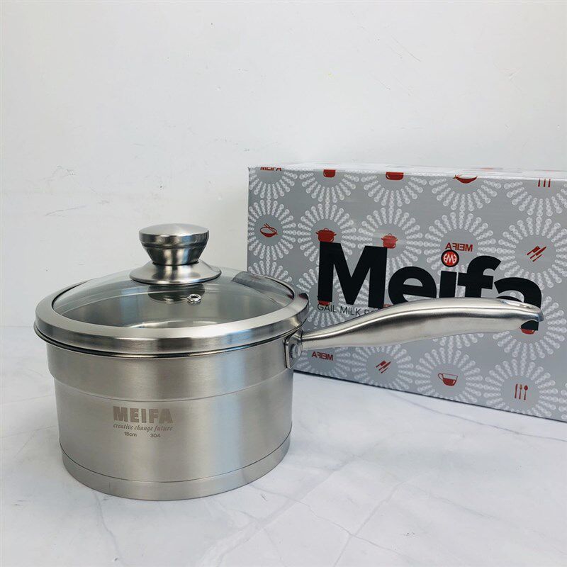 美发盖尔奶锅复合底单柄辅食小汤锅可加蒸锅