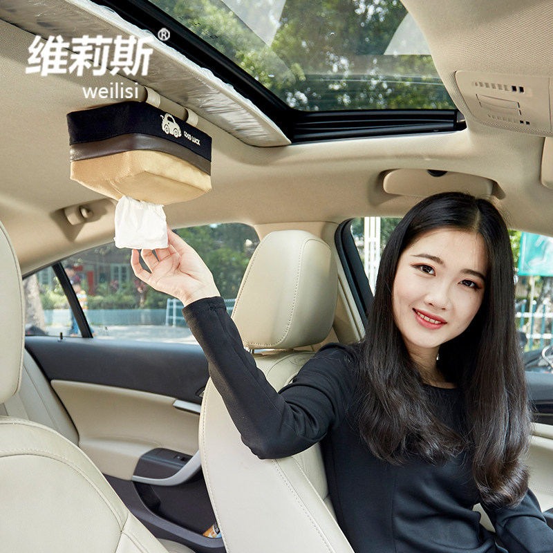 号挂式车用纸盒汽车天窗车载纸巾盒挂遮阳板椅背车内面巾纸盒