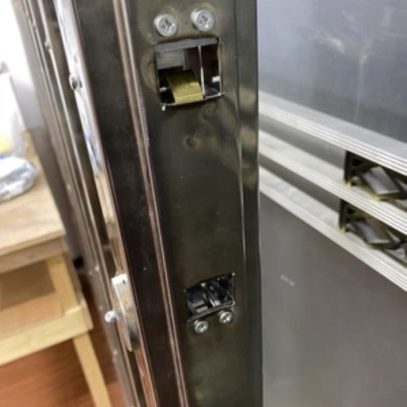 自动阳台盗门推拉门老式伸缩门锁移门锁碰锁双舌对开