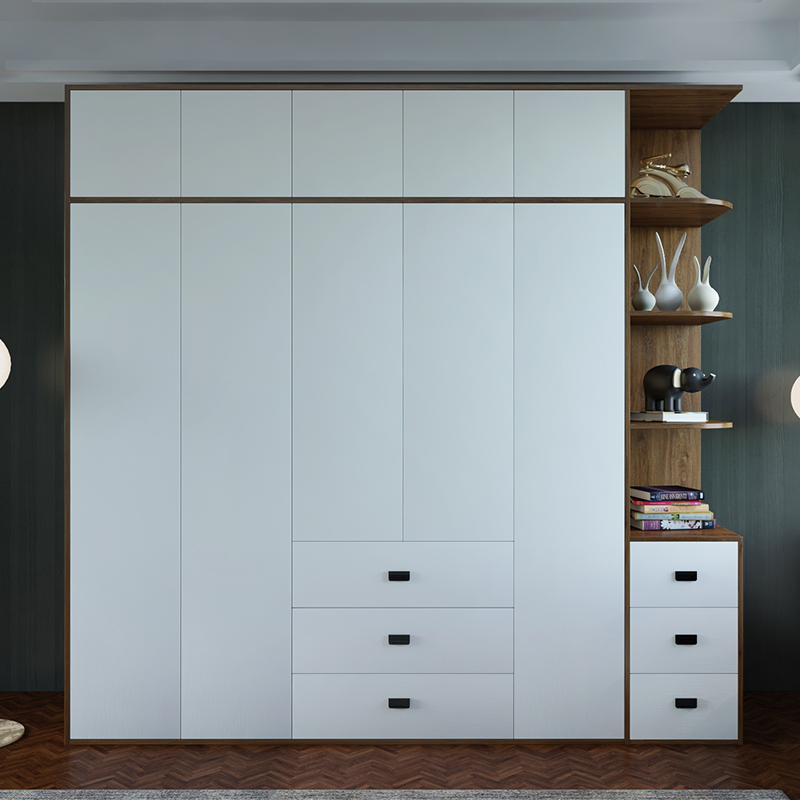 四门五门六门成品简约到顶衣柜家用卧室整体定制转角组合组装衣橱