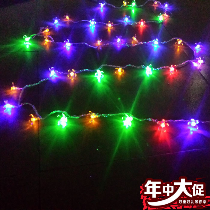 LED彩灯串灯闪灯 庭园装饰彩灯 婚庆装饰彩灯 LED桃花串灯防水