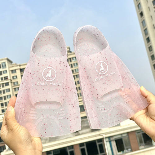 喜马林隐形闪粉自由泳脚蹼
