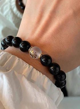 十二生肖手链男女情侣配饰男生饰品黑色手串男女礼物信物