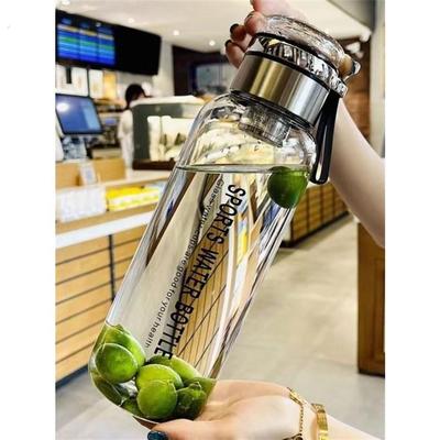 德国高硼硅玻璃水杯大容量吨吨桶水壶防摔耐高温墩墩茶水分离泡茶