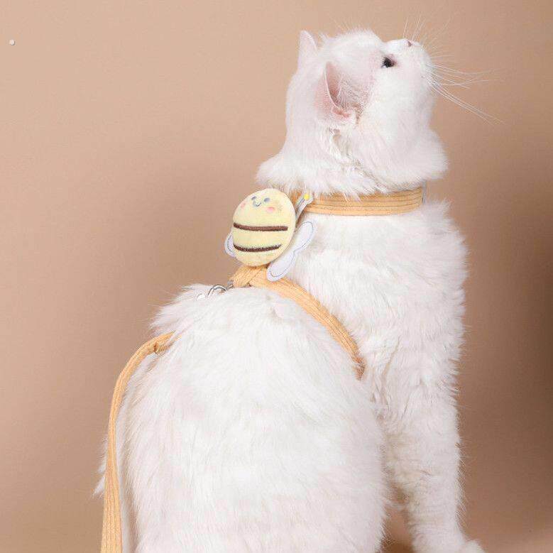 猫咪牵引绳防挣脱外出专用拴溜猫绳工字型可调节胸背溜猫绳狗绳