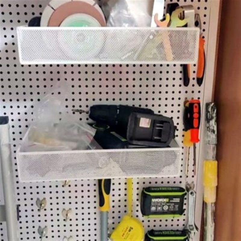 洞洞板货架挂篮挂网圆孔上墙冲孔板网篮挂钩多孔板网兜小饰品挂板