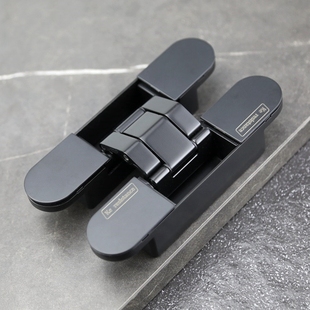 三维可调隐形合页银色金色暗藏铰链拉丝锌合金十字隐藏门黑色