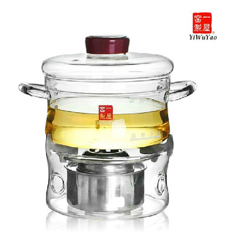 一屋窑耐热温玻璃锅炖汤锅煮面条锅火锅酒精炉加热装