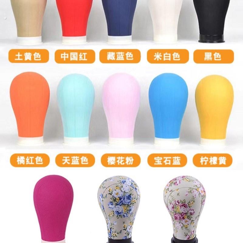 放置假发支架帆布人头模型可小黑夹假人头模型造型护理模特头底座