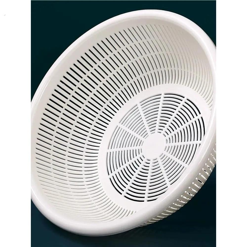 加厚塑料筛沥水洗菜筐收纳篮厨房洗菜篮大号洗碗筷盆小号洗水果盆