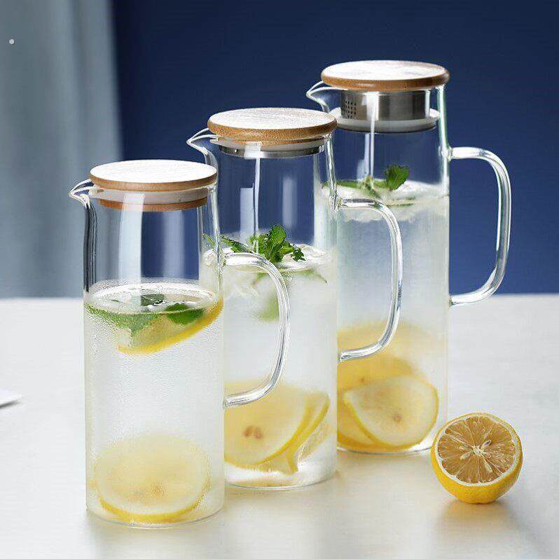 冷水壶玻璃耐高温冷水壶果汁冷水壶冰水杯大容量晾水茶壶泡茶瓶家
