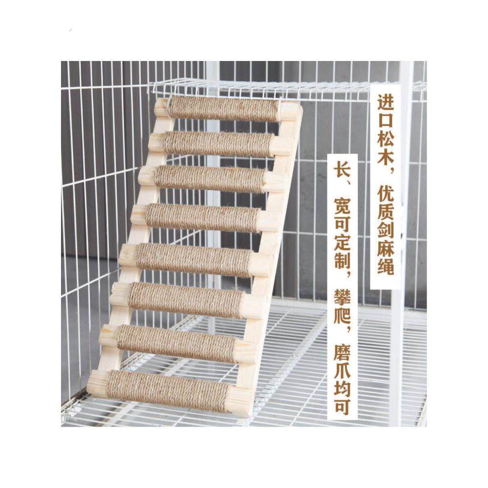 猫笼内梯子猫别墅专用实木剑麻爬梯猫磨爪猫笼升级配件猫爬楼梯