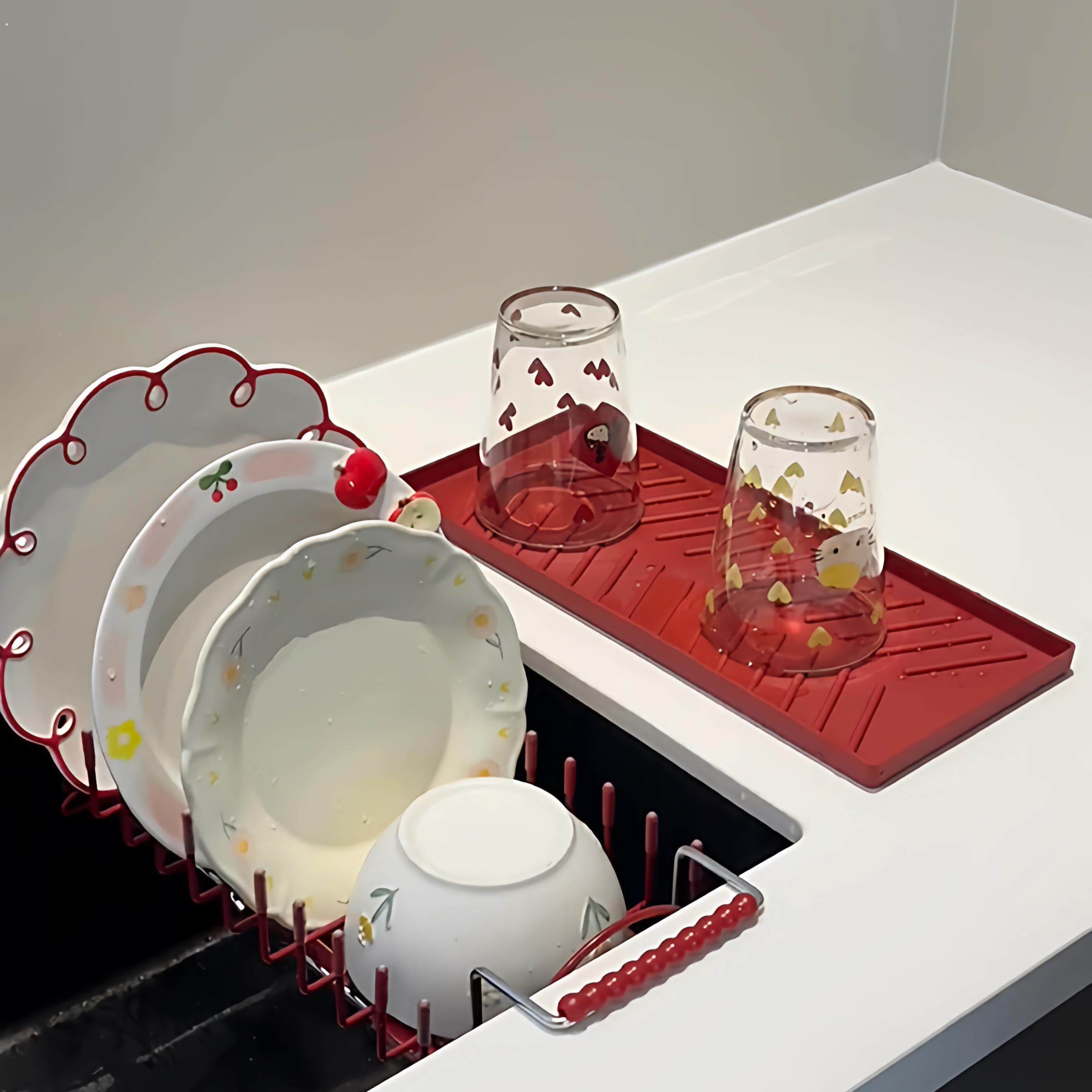 架放碗碟餐具沥水沥水盘子碗筷可水槽伸缩多功能收纳不锈钢厨房架