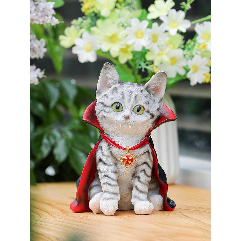 创意猫咪摆件客厅办公桌卧室书房桌面可爱家居装饰品万圣节礼物