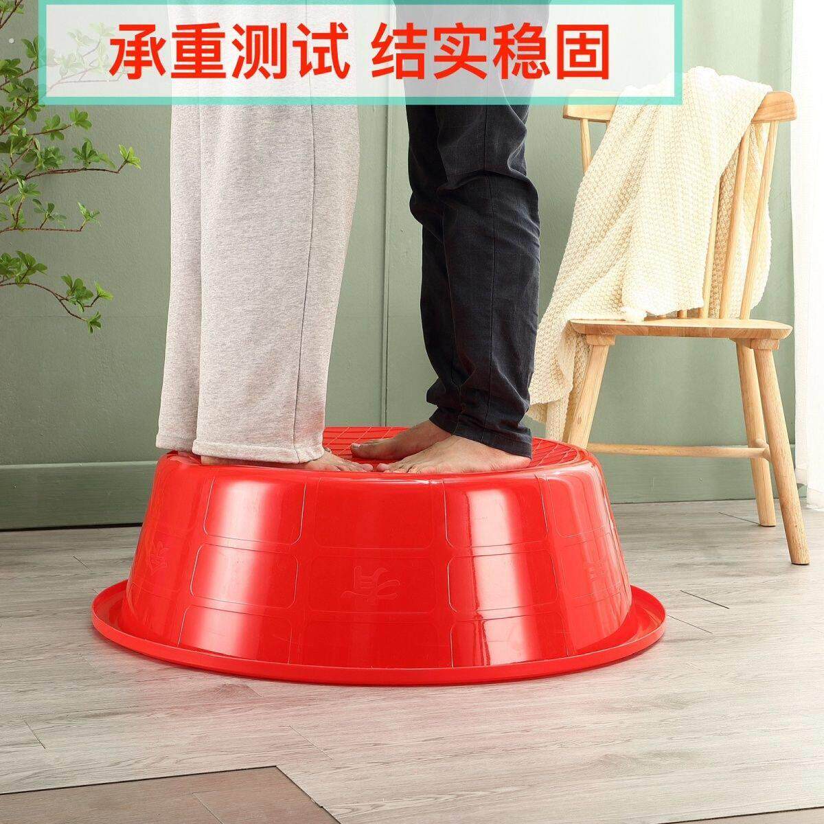 多规格加厚红色塑料盆 婚庆专用喜盆 家用洗菜洗衣洗脸多用途红盆