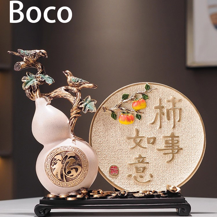 BOCO平安喜乐柿柿如意葫芦摆件