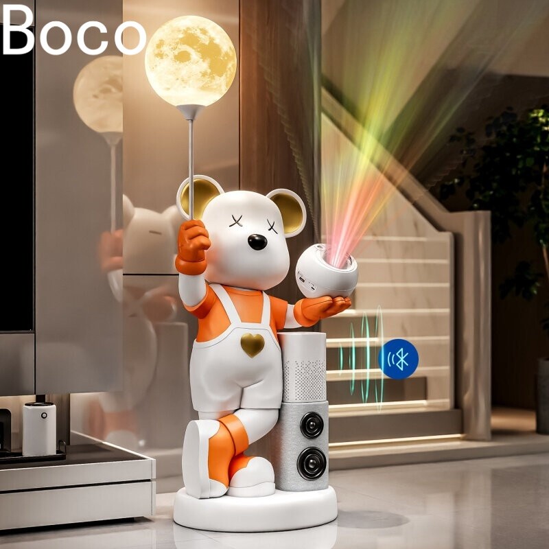BOCO高档暴力熊星空投影仪小爱智能音响大型客厅落地摆件乔迁送礼