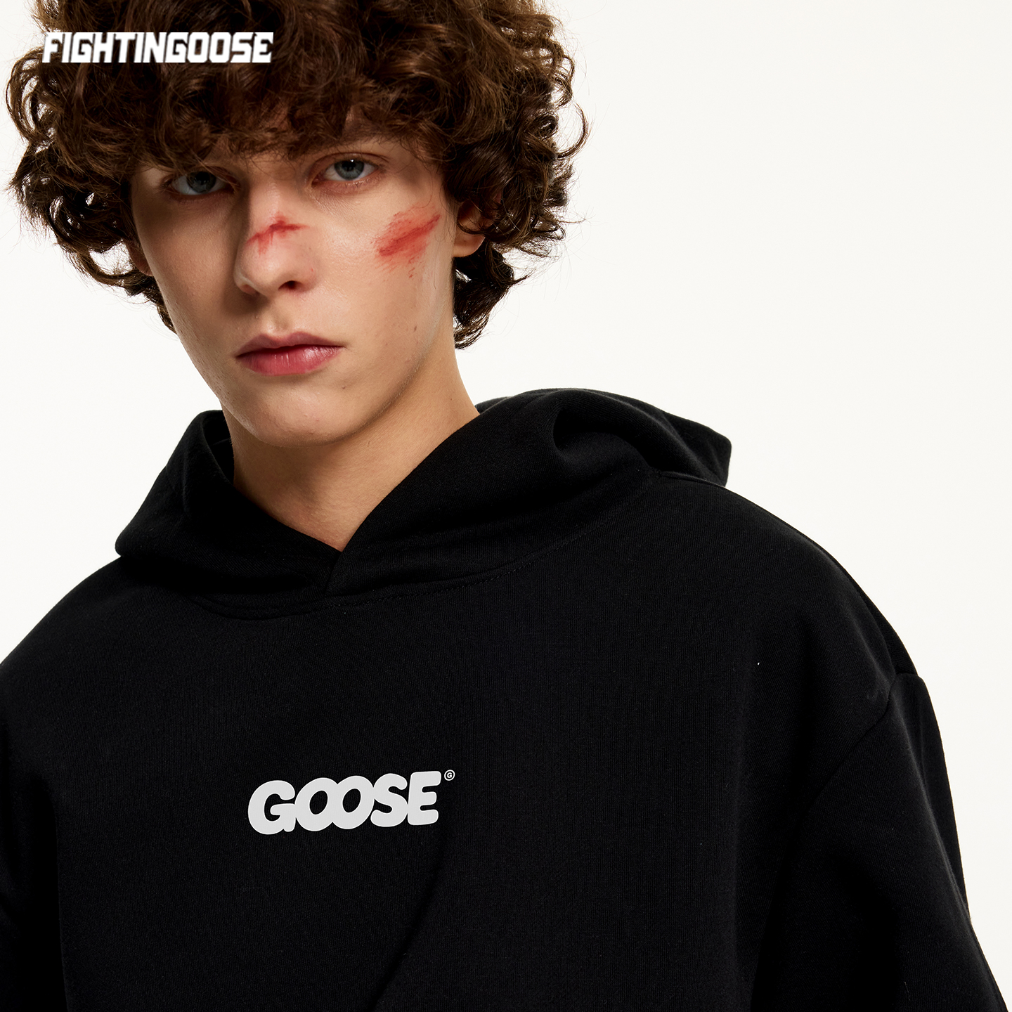 青少年卫衣男简约字母印花连帽