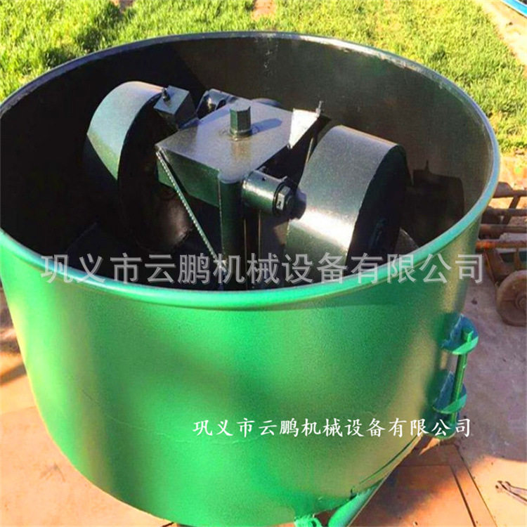 平口轮式搅拌混碾一体机 轮碾粉料搅拌机现货盘转式碳粉轮碾机