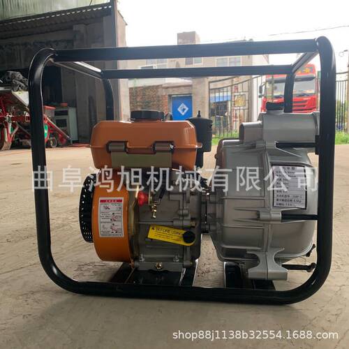 小型泥沙抽水泵卧式大流量排沙泵手推带轮子的离心泵20马力