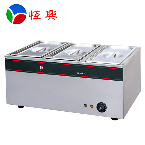 厂家优质货源BS-3三格台式电热保温汤池 快餐店 小吃创业设备