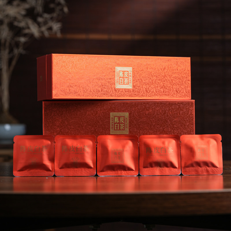 正宗新会陈皮白茶2016年一级福鼎老白茶寿眉贡眉便携紧压小茶饼