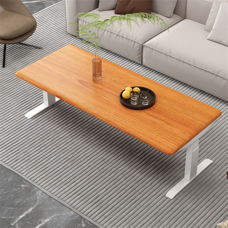 北美樱桃木升降茶几餐桌两用一体式智能电动多功能茶几变餐桌家用