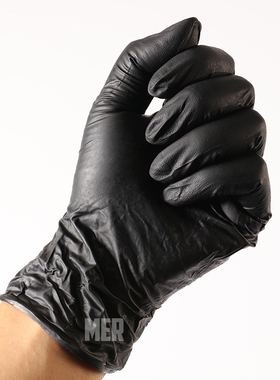MER一次性手套黑色丁晴加厚耐用防水清洁洗车专用不伤手施工抛光
