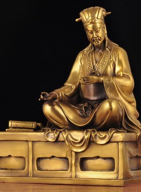 铜孔明摆件诸葛亮家居客厅玄关公司办公室老板桌开业礼品工艺品