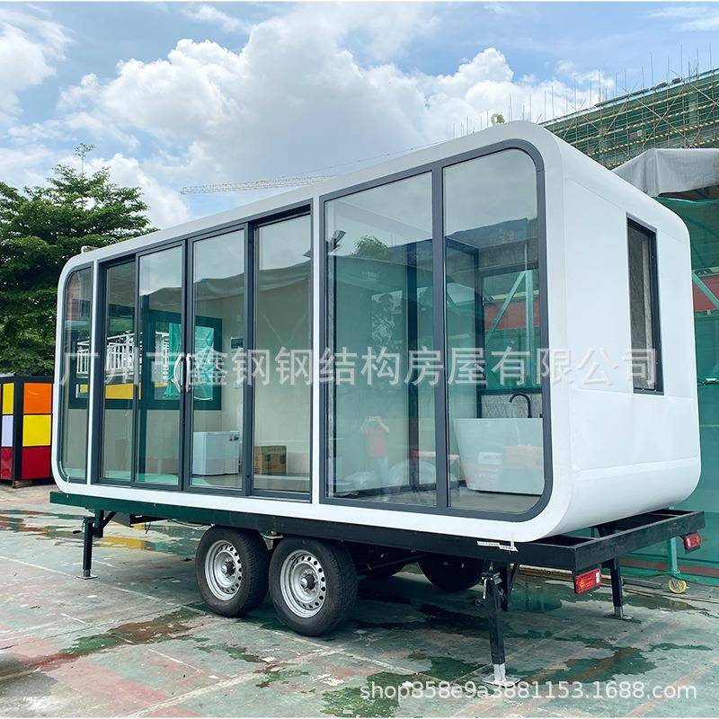 房车钢结构商铺移动房屋太空仓创意别墅民宿苹果舱露营车厂家