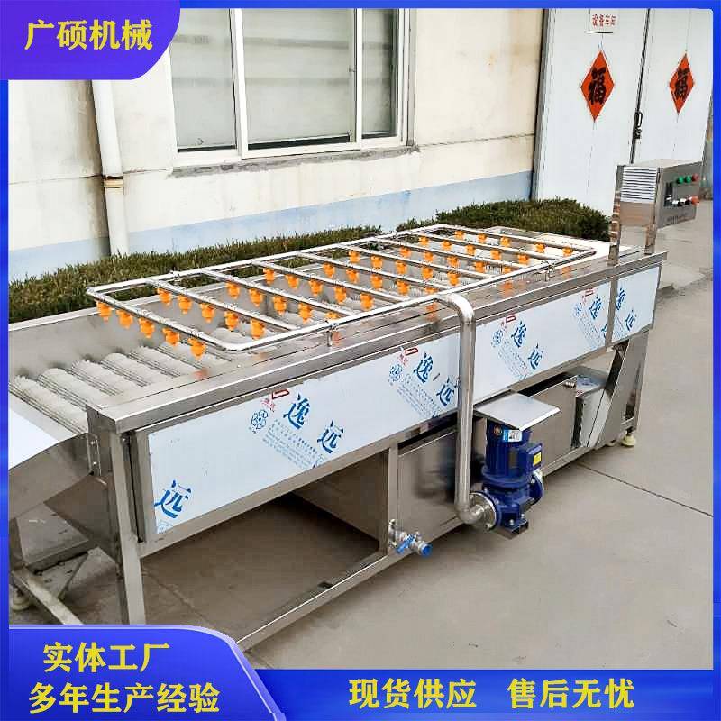自动续土豆清全RAA洗机连式根茎类人参清洗设备平行毛刷洗药材机