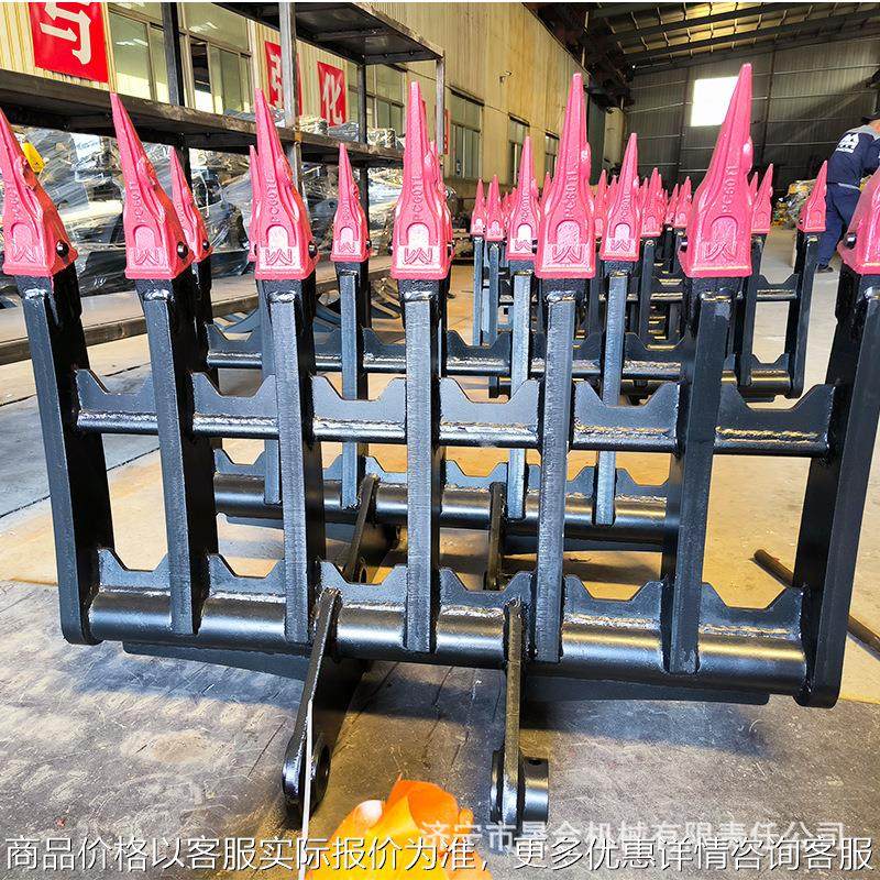 挖掘机加厚加固多齿耙子 农用翻地翻石头大型松土耙子