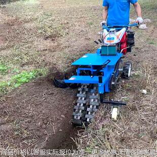 单双链条开沟机 多功能农用小型挖沟机 手扶链条开沟机管道挖槽机