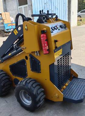 跨境零售迷你滑移装载机380型轮式装载机EPA多用小铲车