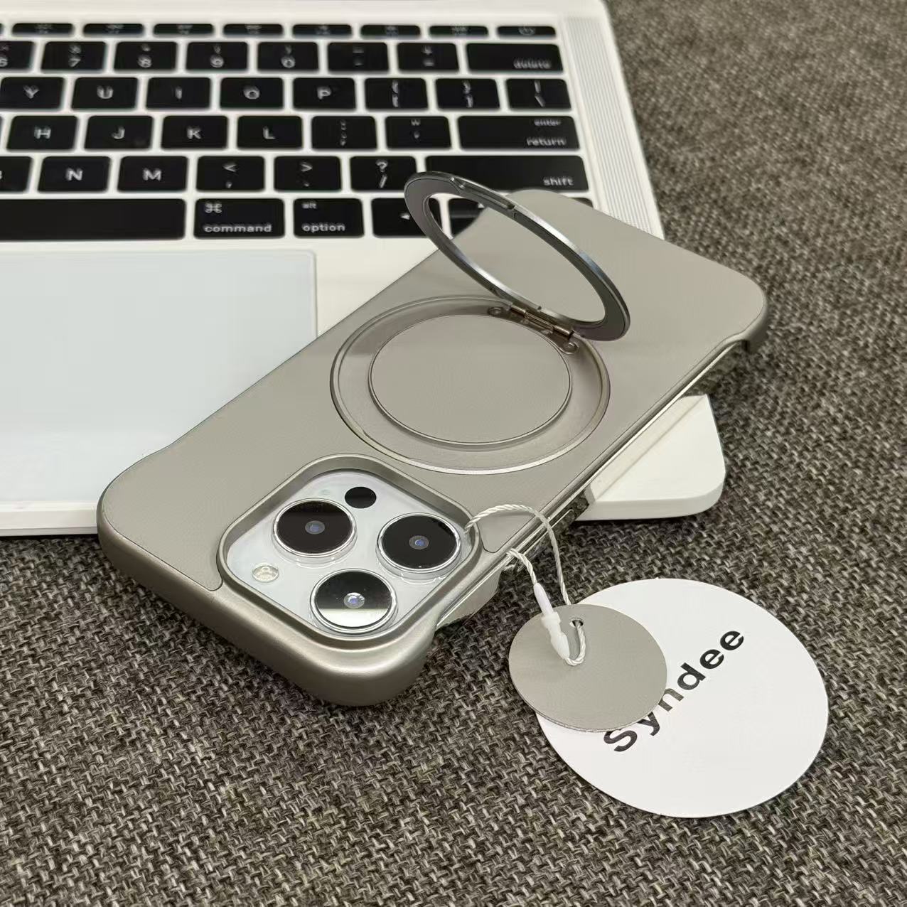 高级钛灰色适用于17苹果17/16promax手机壳iPhone15PRO无边框贴皮支架13pro/12磁吸14promax防摔11卡通16Plus