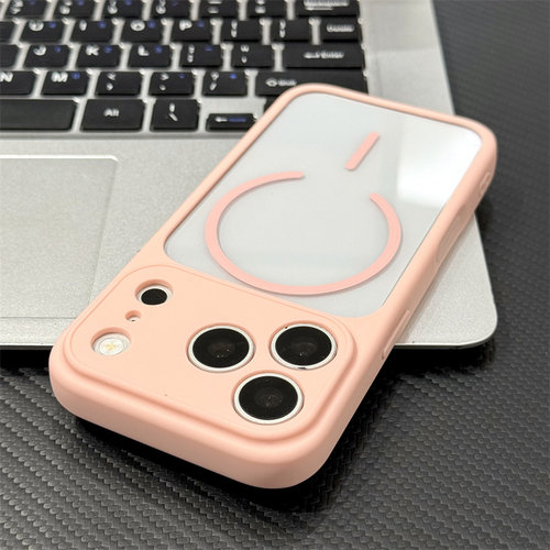粉红色磁吸双色壳适用于17苹果17/16promax手机壳iPhone15PRO荔枝纹13pro/12苹果14promax软套15个性16Plus11