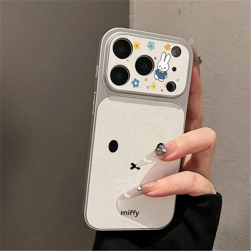 花朵兔子表情适用于17iPhone17promax/16Promax/15pro手机壳苹果13贴皮康宁壳17AIR新款13PROMAX/14保护16Pro