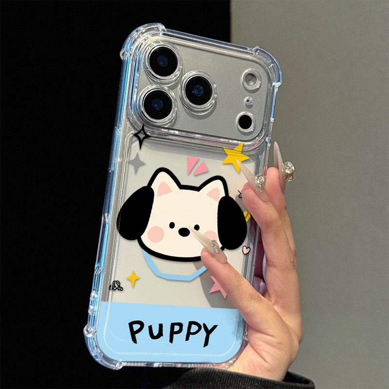 星星小狗围巾适用17iPhone17promax/16plus/15pro手机壳苹果13气囊防摔壳17AIR新款12PROMAX11保护套14PROMAX
