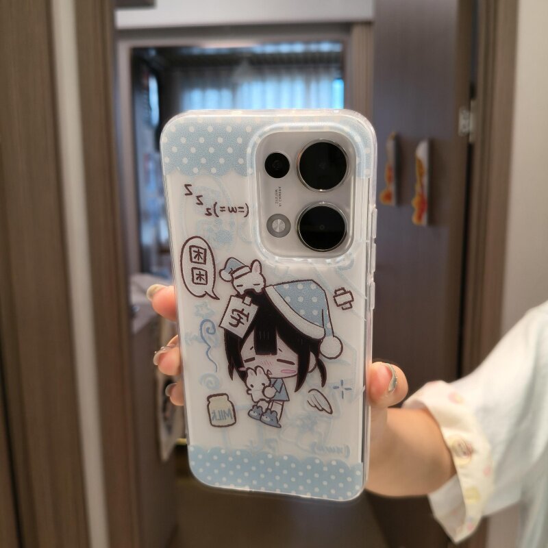 ins风趣味卡通苹果安卓手机壳