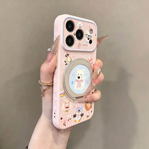眼镜西高地支架适用于苹果17Air/16promax手机壳iPhone15promax秒变侧边爱心iPhone12promax新款16Plus防摔14