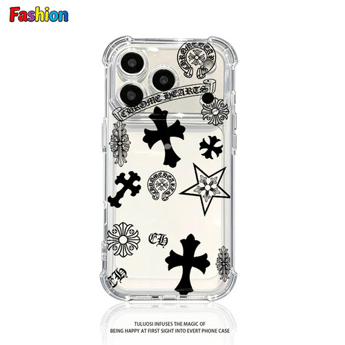 潮流酷黑十字适用iPhone17promax/16plus/15pro手机壳苹果13气囊防摔壳17AIR新款12PROMAX11保护套14PROMAX