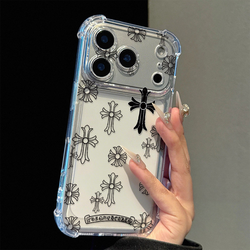 十字克罗心适用于17iPhone17promax/16plus/15pro手机壳苹果13气囊防摔壳iP17AIR新款12PROMAX/11套15PLUS