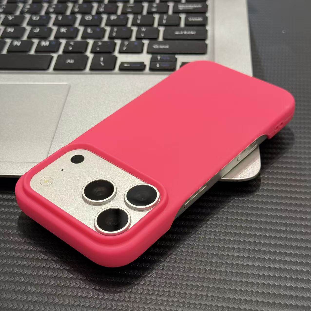 玫红磨砂半包软壳适用于17苹果17/16promax手机壳iPhone15PRO个性13pro/12苹果14promax软套11卡通16Plus防摔