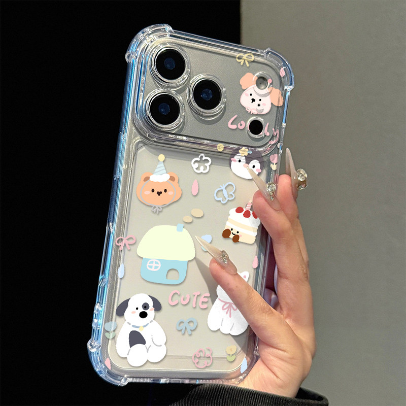 蛋糕小狗企鹅适用17iPhone17promax/16plus/15pro手机壳苹果13气囊防摔壳17AIR新款12PROMAX11保护套14PROMAX