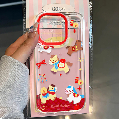 新年背福小马适用于17苹果/华为/小米/vivo/oppo太空手机壳iPhone17promax/16/15小米17PROmate70/pura70防摔