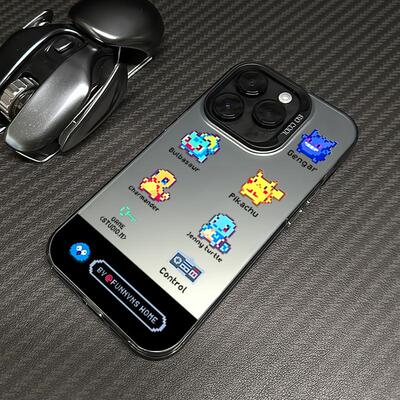 像素精灵适用于苹果1516promax保护套iPhone11元气壳13pro12黑色14promax创意16PRO简约15PLUS韩风XS/XR防摔