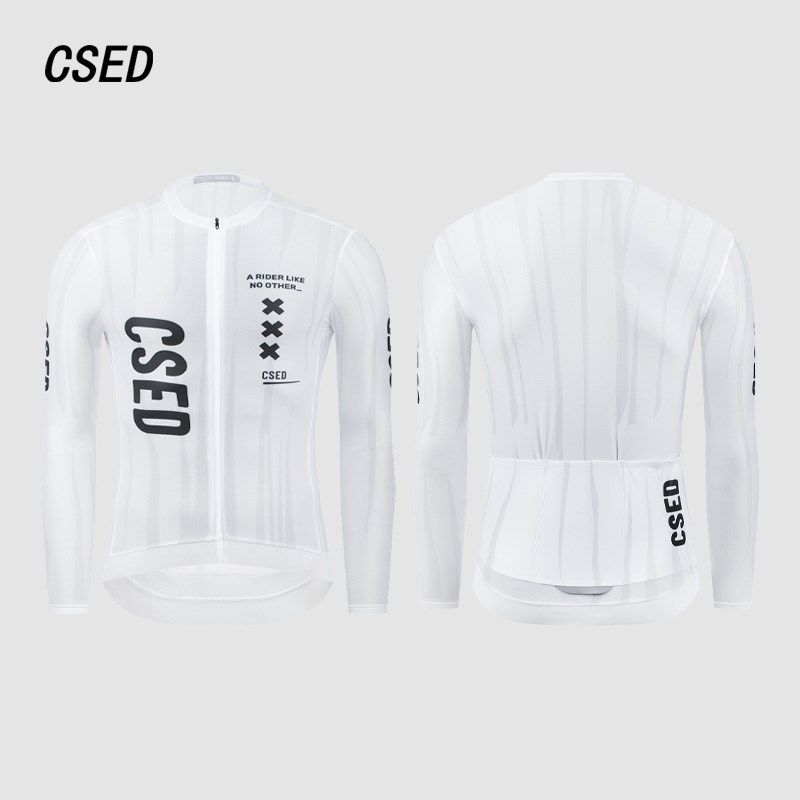CSED春夏骑行服男款长袖2025新款轻薄经典时尚显瘦透气自行车上衣