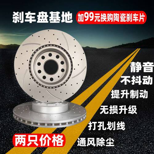 适用大众尚酷迈腾B8途观L蔚揽途岳CC帕萨特新B7打孔B6后前刹车盘