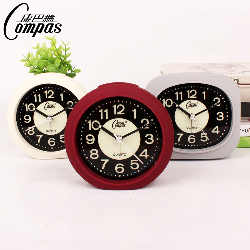 简约美丽夜光闹钟创意静音学生床头钟卧室可爱闹表带夜灯时钟包邮